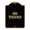 Signmission Designer Series Sign-Truck Sign No Trucks, Black & Gold Aluminum Sign, 18" x 24", BG-1824-22786 A-DES-BG-1824-22786 - alternate 1